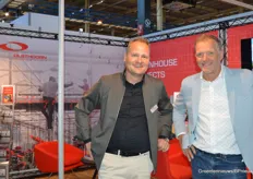Marco de Zeeuw and Marcel Oudshoorn of Olsthoorn Greenhouse Projects at the fair at their regular spot at the beginning of the first aisle.                         